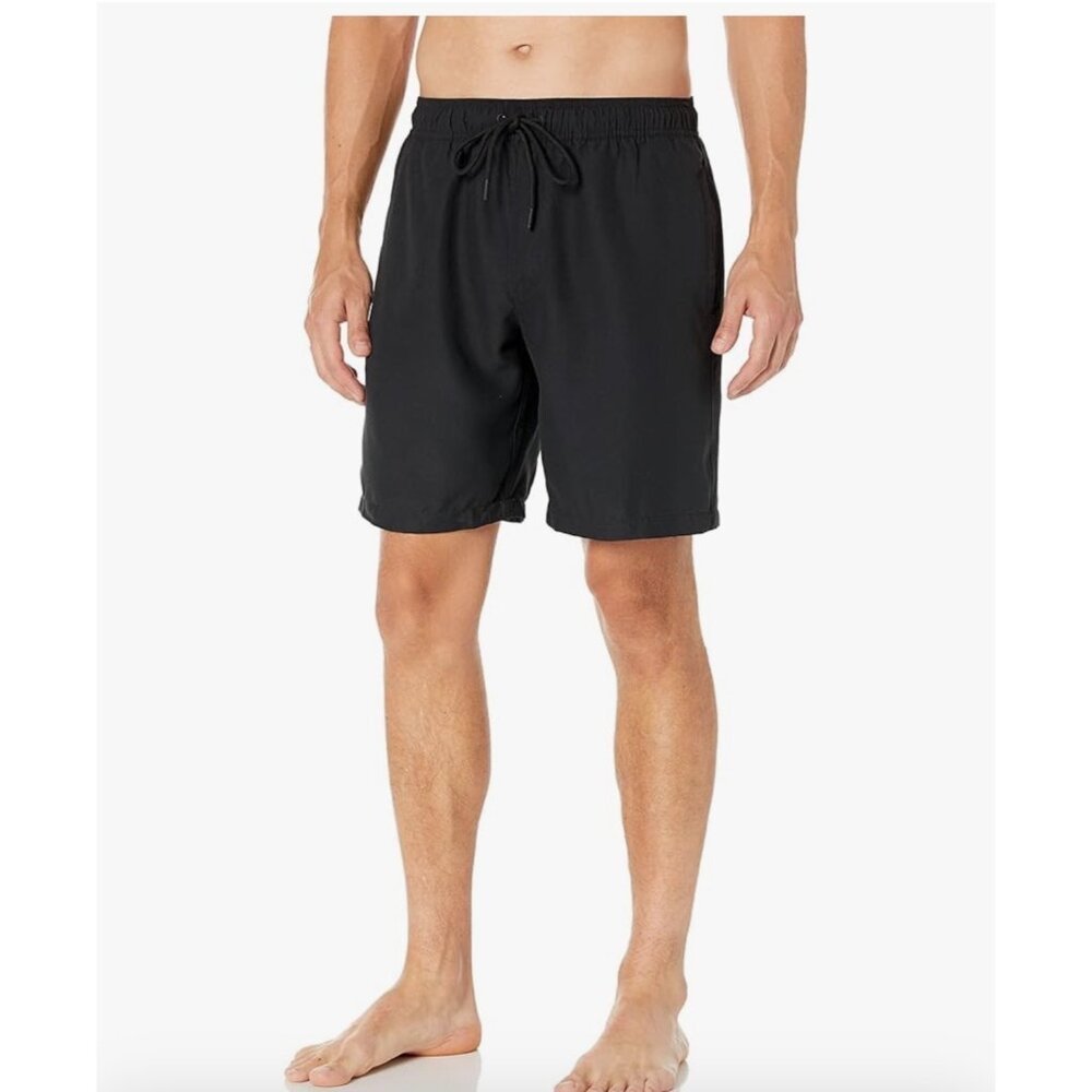 Black quick dry swim trunks